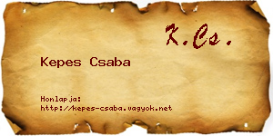 Kepes Csaba névjegykártya
